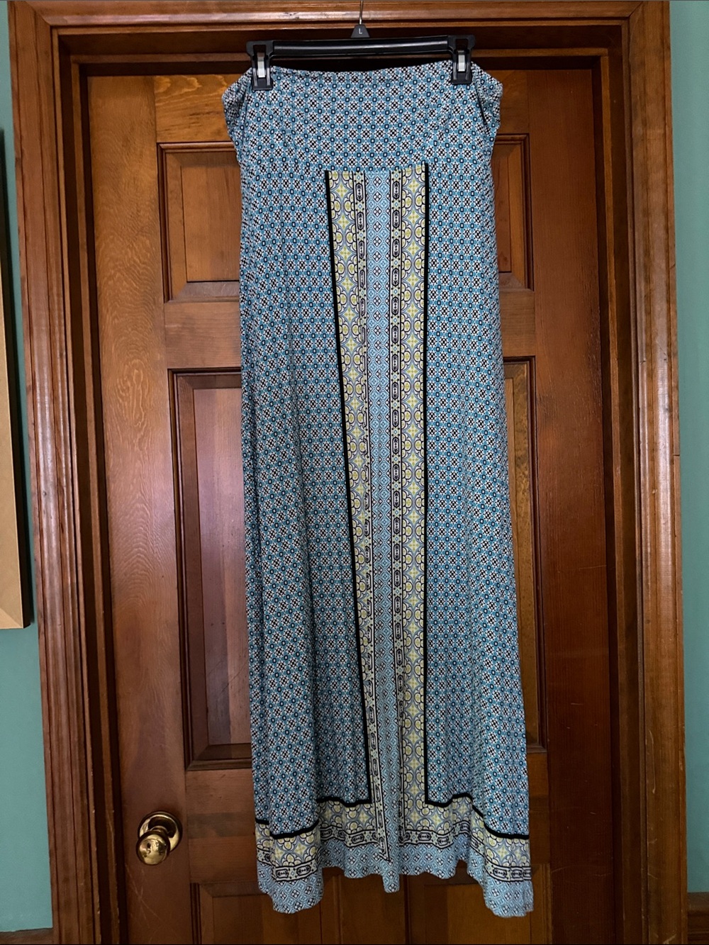 Max Edition Blue & Yellow Patterned Maxi Dress
